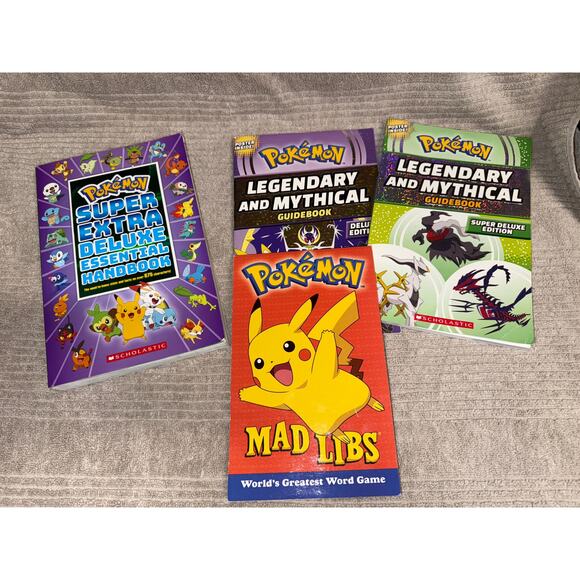 Pokemon Book Bundle 4 books madlibs guidebook handbook - Picture 1 of 2